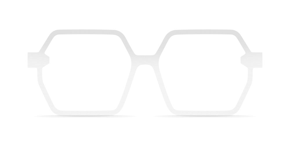 Nina Mûr Irene RX eyeglasses in White High Gloss — handcrafted Madrid birch wood frame