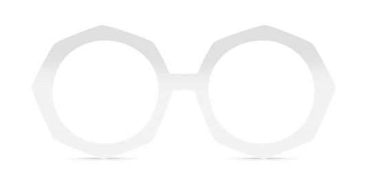 Nina Mûr Luciana eyeglasses in White High Gloss — handcrafted Madrid birch wood frame
