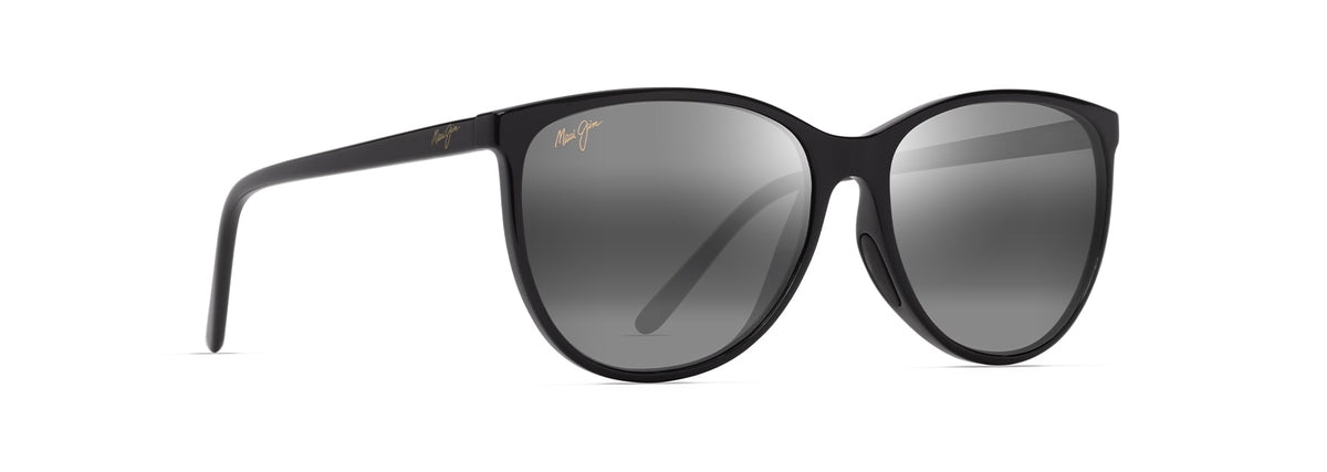 Maui Jim Ocean sunglasses in Shiny Black, angled view