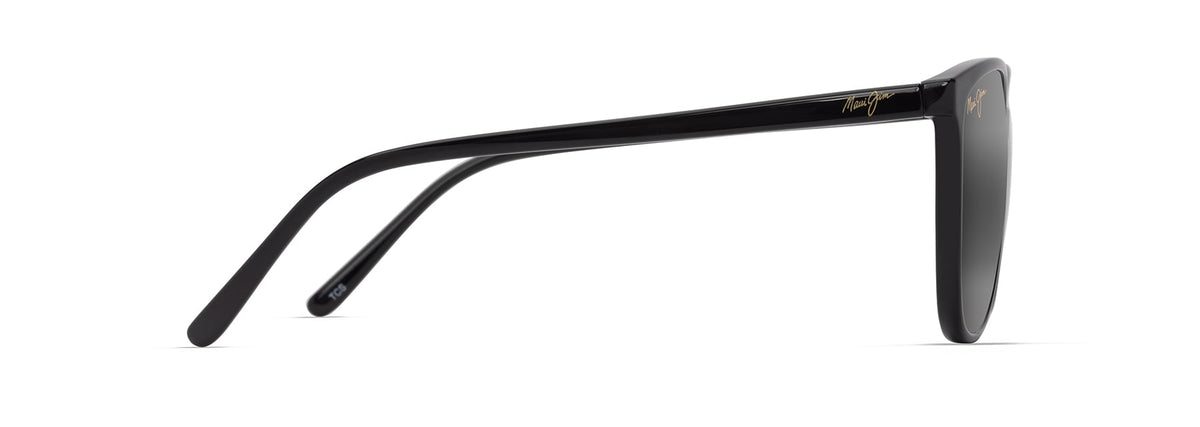 Maui Jim Ocean sunglasses in Shiny Black, side view