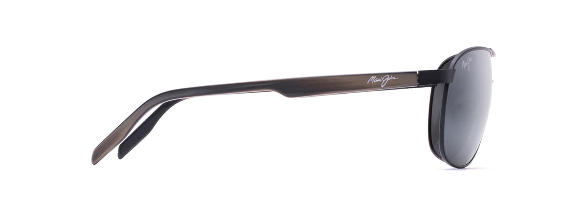 Maui Jim Castles sunglasses in Matte Black, side view