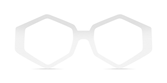Nina Mûr Marisol eyeglasses in White High Gloss — handcrafted Madrid birch wood frame