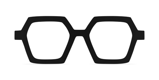 Nina Mûr Mateo eyeglasses in Black — handcrafted Madrid birch wood frame