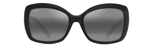 Maui Jim Orchid sunglasses in Shiny Black - Neutral Grey, front view