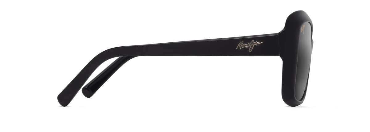 Maui Jim Orchid sunglasses in Shiny Black - Neutral Grey, side view