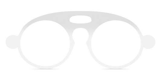 Nina Mûr Juno eyeglasses in White High Gloss — handcrafted Madrid birch wood frame