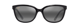 Maui Jim Honi sunglasses in Shiny Black - Neutral Grey, front view