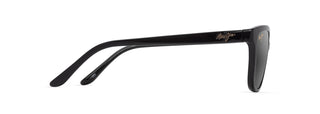 Maui Jim Honi sunglasses in Shiny Black - Neutral Grey, side view