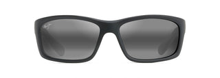 Maui Jim Kanaio Coast sunglasses in Matte Black with White Blue, front view