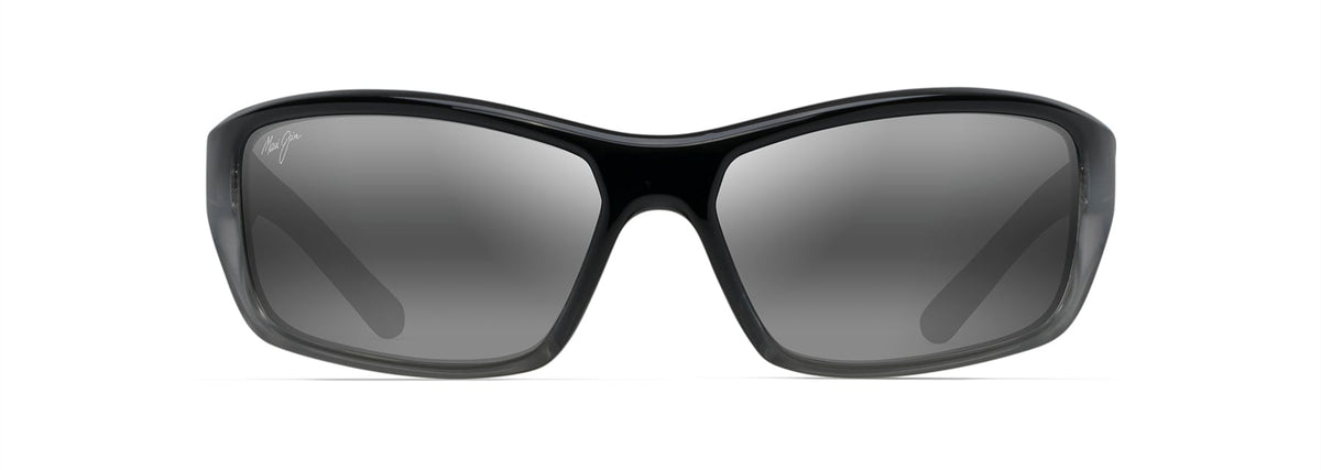 Maui Jim Barrier Reef sunglasses in Black with Silver Grey, front view