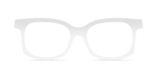 Nina Mûr Rachel eyeglasses in White High Gloss — handcrafted Madrid birch wood frame