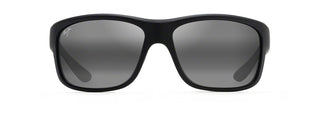 Maui Jim Southern Cross sunglasses in Matte Soft Black with Sea Blue & Grey, front view