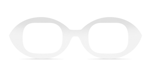 Nina Mûr Vassily eyeglasses in White High Gloss — handcrafted Madrid birch wood frame