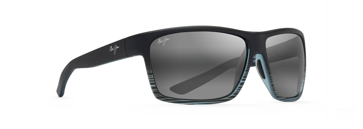 Maui Jim Alenuihaha sunglasses in Grey Black Stripe, angled view