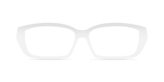 Nina Mûr Boyle eyeglasses in White High Gloss — handcrafted Madrid birch wood frame