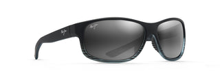 Maui Jim Kaiwi Channel sunglasses in Grey Black Stripe, angled view