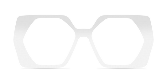 Nina Mûr Jane eyeglasses in White High Gloss — handcrafted Madrid birch wood frame