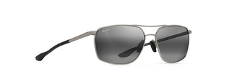 Maui Jim Puu Kukui Sunglasses in SILVER - Angled View