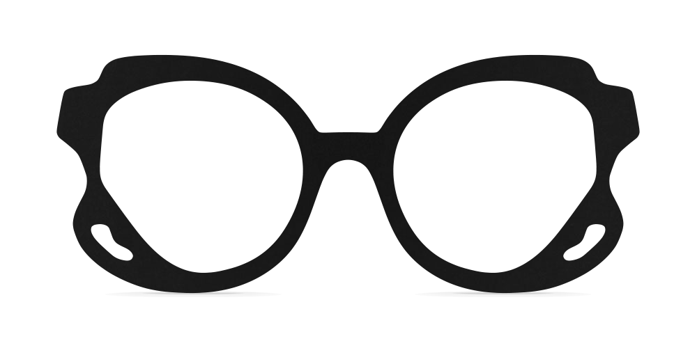 Nina Mûr Arale eyeglasses in Black — handcrafted Madrid birch wood frame
