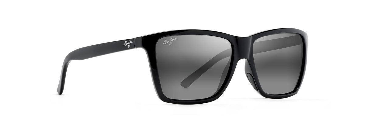 Maui Jim Cruzem sunglasses in Black Gloss, angled view