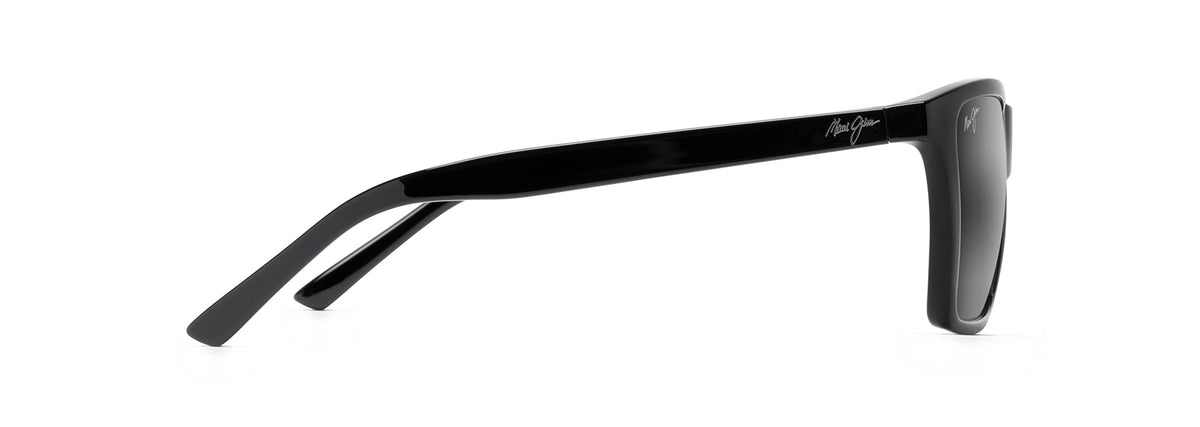 Maui Jim Cruzem sunglasses in Black Gloss, side view