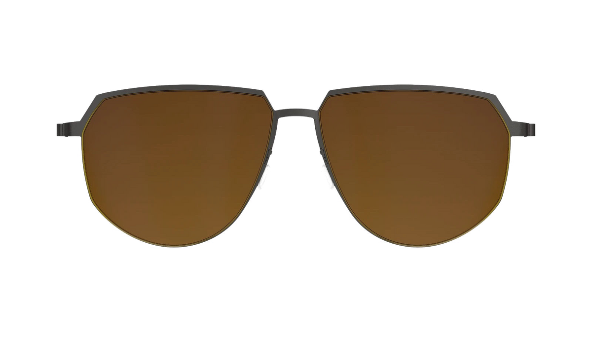 Lindberg TITANIUM 8914 - Black / 125 - Short / Brown Polarized