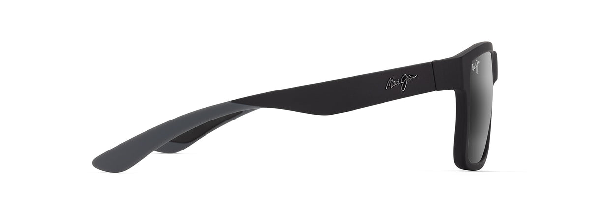 Maui Jim The Flats sunglasses in Matte Black with Grey, side view