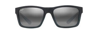 Maui Jim The Flats sunglasses in Matte Black with Teal, front view