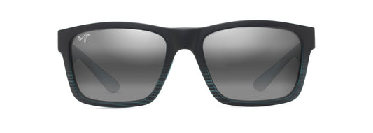 Maui Jim The Flats sunglasses in Matte Black with Teal, front view