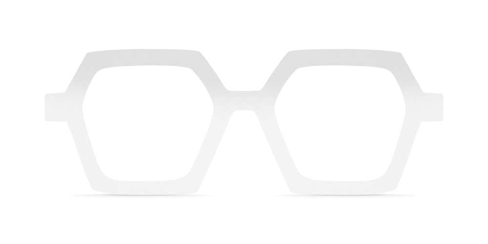 Nina Mûr Mateo eyeglasses in White High Gloss — handcrafted Madrid birch wood frame