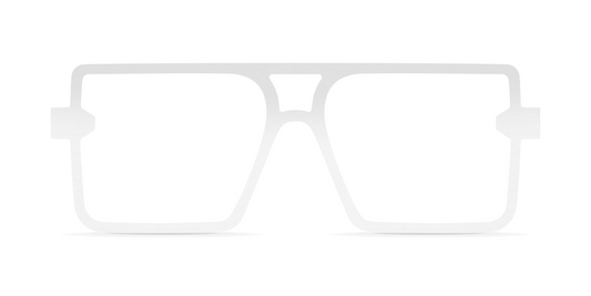 Nina Mûr Tete RX eyeglasses in White High Gloss — handcrafted Madrid birch wood frame