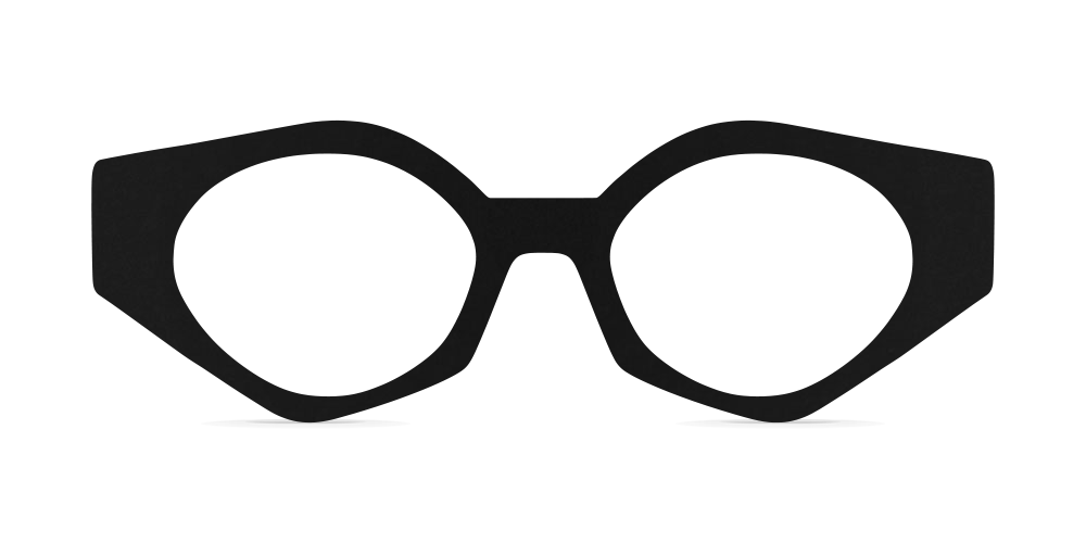 Nina Mûr Yoko eyeglasses in Black — handcrafted Madrid birch wood frame
