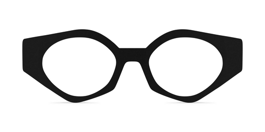 Nina Mûr Yoko eyeglasses in Black — handcrafted Madrid birch wood frame