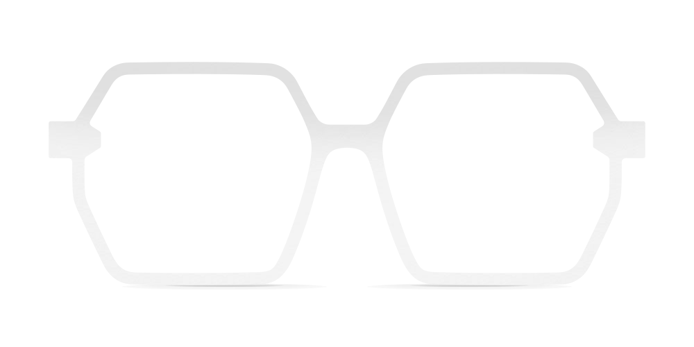 Nina Mûr Irene eyeglasses in White High Gloss — handcrafted Madrid birch wood frame