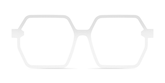 Nina Mûr Irene eyeglasses in White High Gloss — handcrafted Madrid birch wood frame