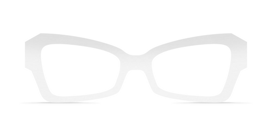 Nina Mûr Quini eyeglasses in White High Gloss — handcrafted Madrid birch wood frame