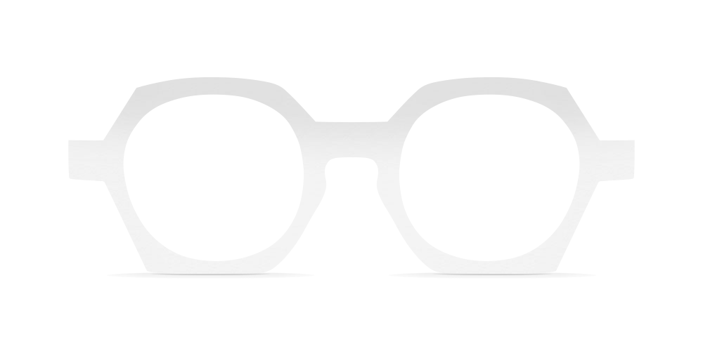 Nina Mûr Nelson eyeglasses in White High Gloss — handcrafted Madrid birch wood frame