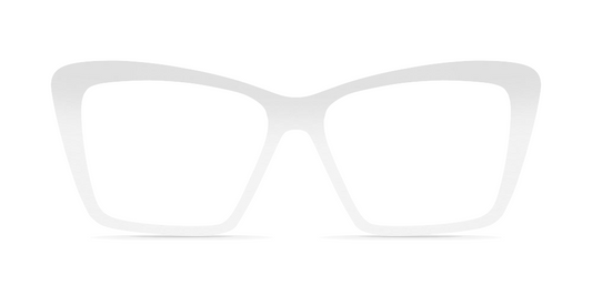 Nina Mûr Ana XL eyeglasses in White High Gloss — handcrafted Madrid birch wood frame