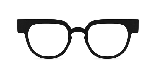 Nina Mûr Enzo eyeglasses in Black — handcrafted Madrid birch wood frame