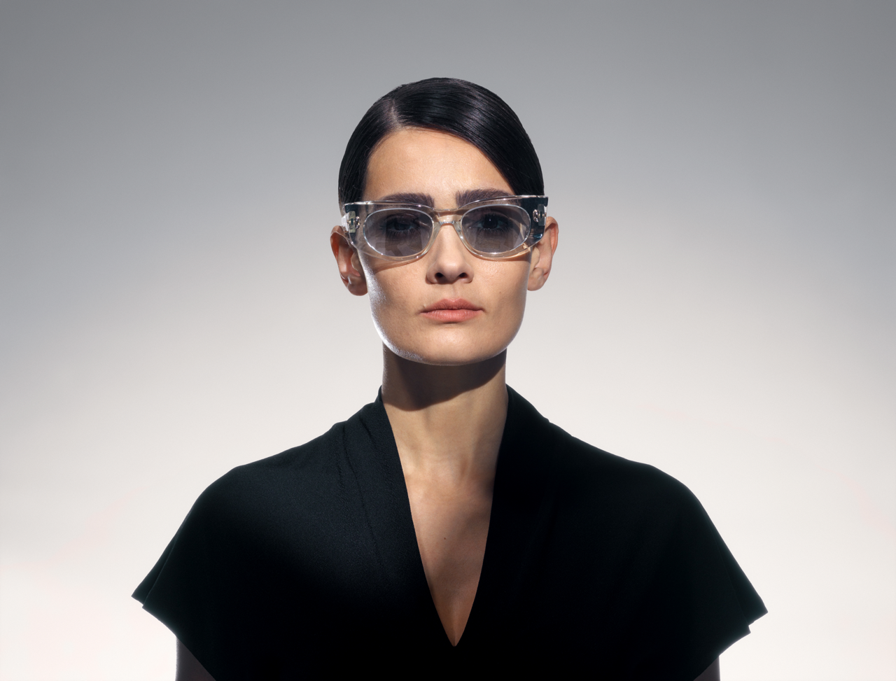 Aquila Sunglasses by Akoni in Crystal - Cat Eye Womens Sunglasses