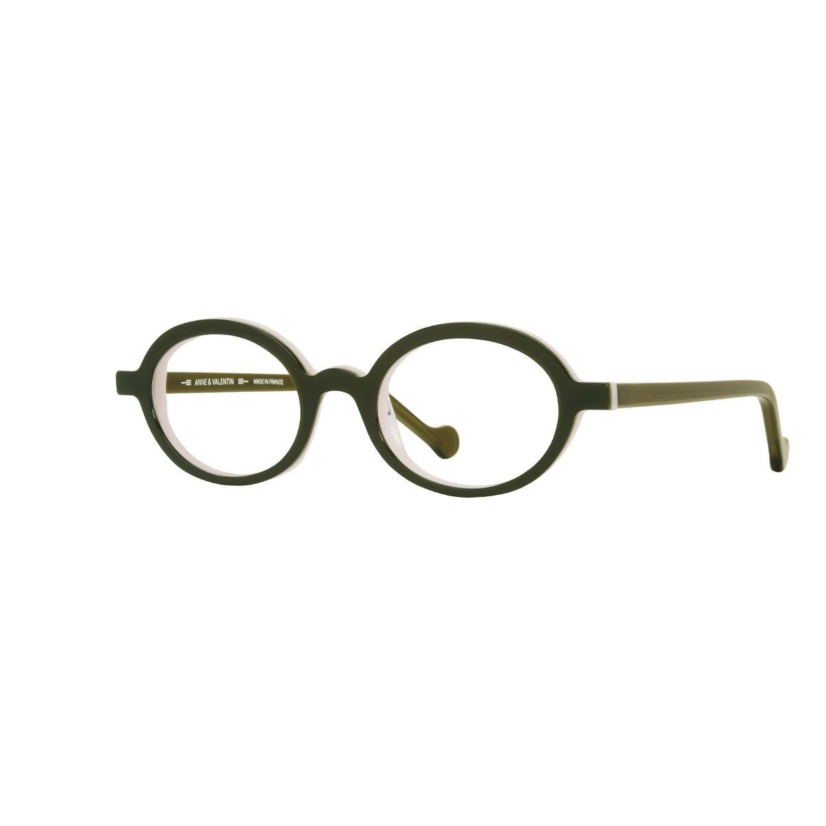 Anne Et Valentin ARIBO Eyeglasses Olive Moss (26A50) Side