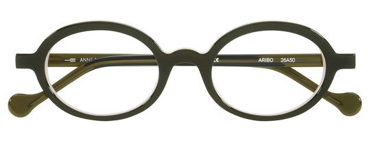 Anne Et Valentin ARIBO Eyeglasses Olive Moss (26A50) Front