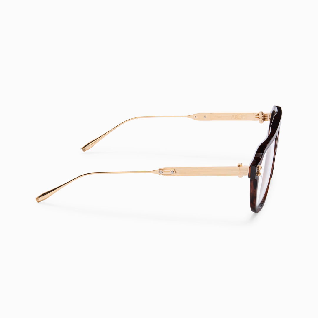 Akoni Argo Eyeglasses Havana AKX-538B-55 Side