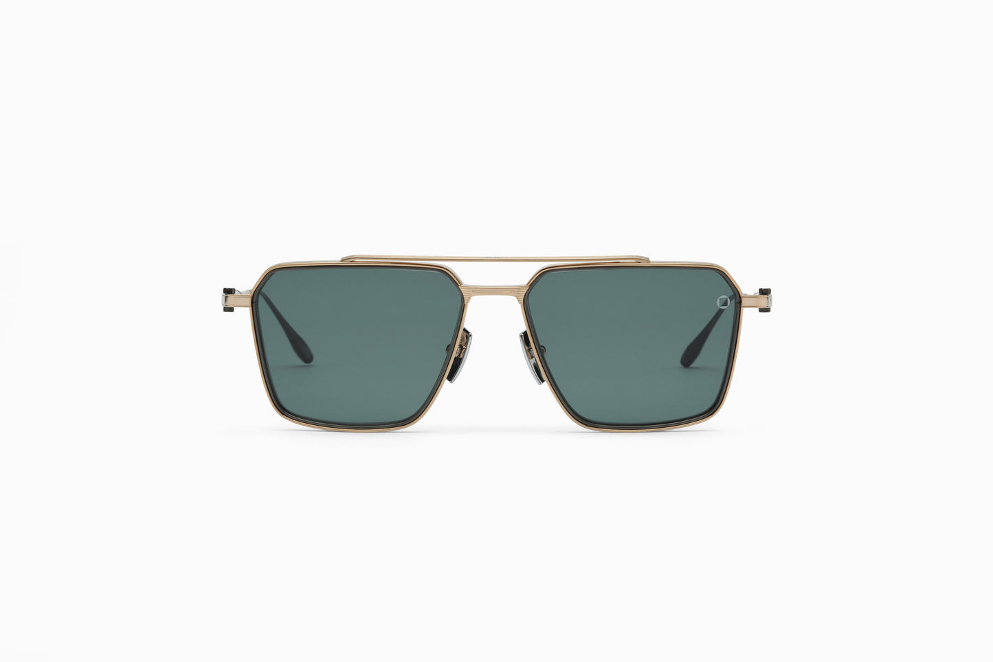 Akoni Telesto 56 Sunglasses Brushed 12k Gold AKS-523A-56 Front