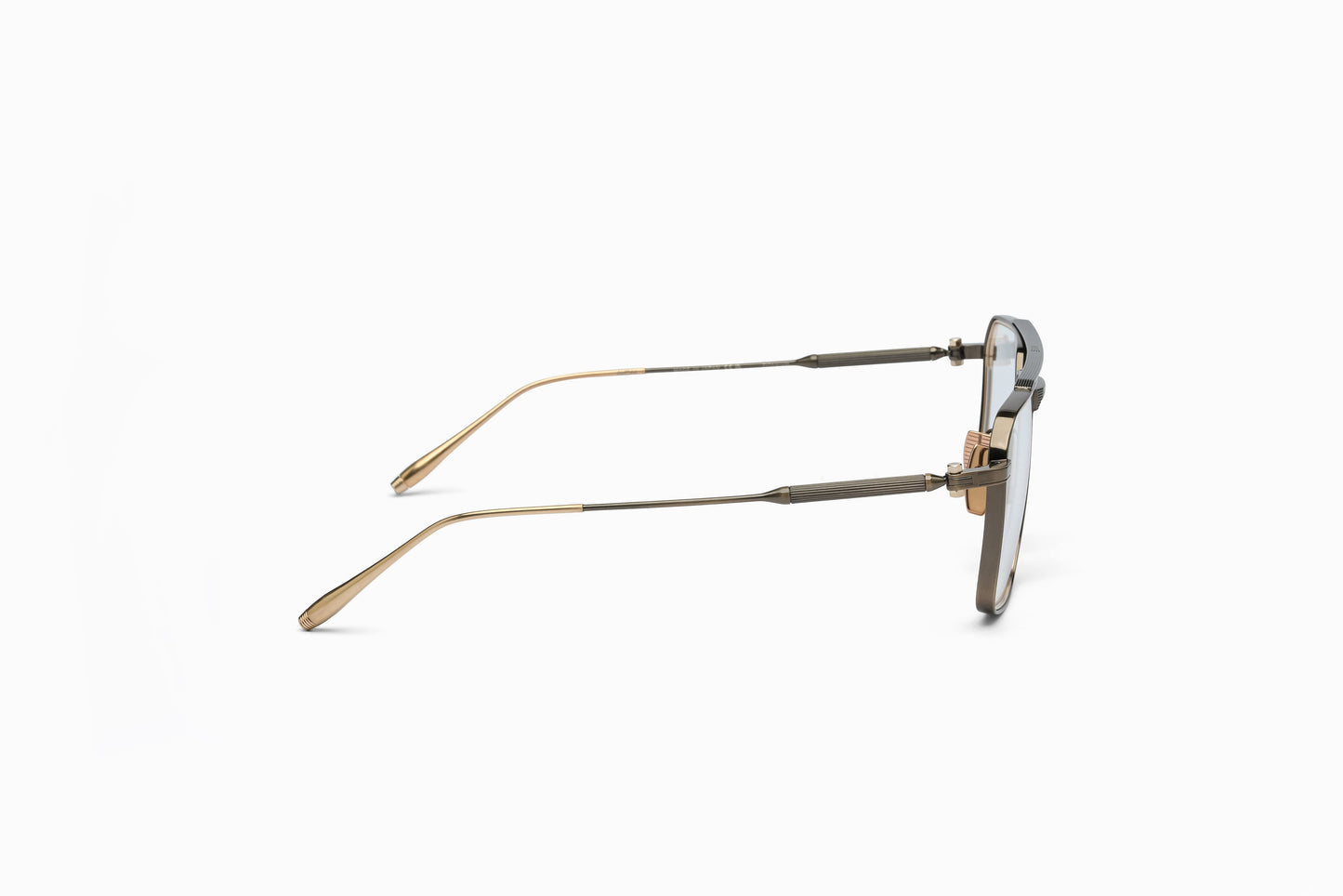 Akoni Telesto 56 Sunglasses Brushed 12k Gold AKS-523A-56 Side