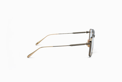Akoni Telesto 56 Sunglasses Brushed 12k Gold AKS-523A-56 Side