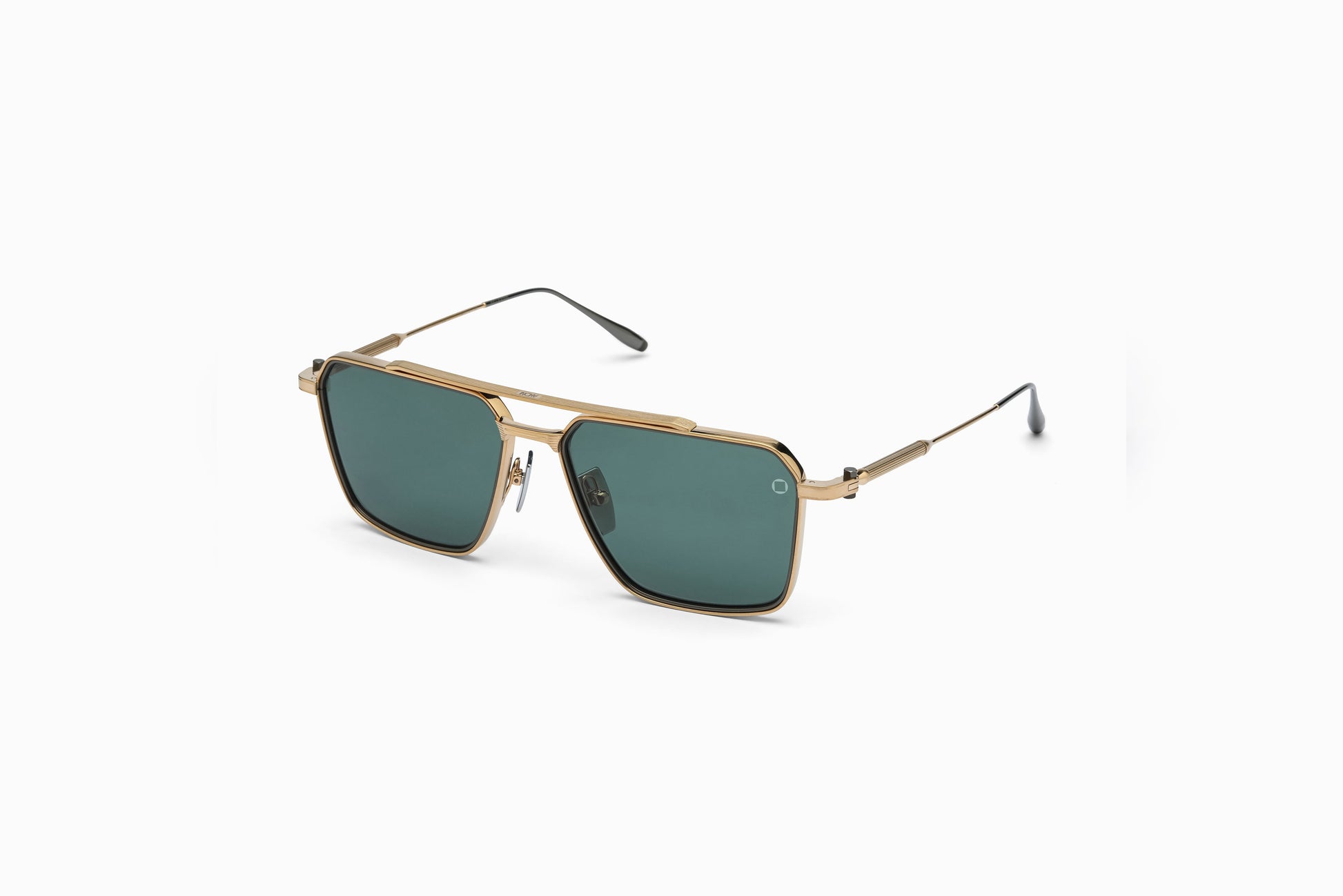 Akoni Telesto 56 Sunglasses Brushed 12k Gold Profile