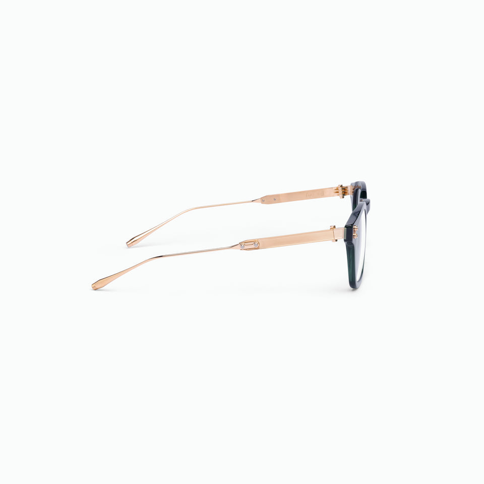 Akoni Wise Eyeglasses Deep Emerald Green AKX-418E Side