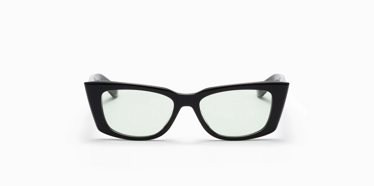 Gamma Akoni Eyeglasses Solid Black Cat Eye