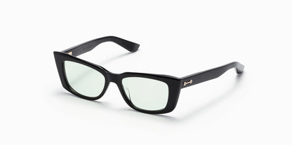 Gamma Akoni Eyeglasses Solid Black Cat Eye